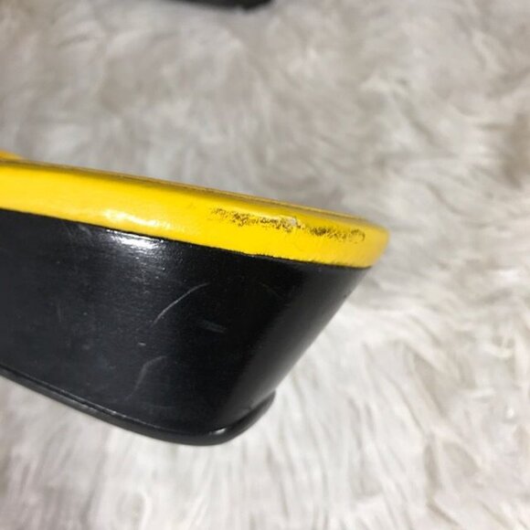 Ann Klein Iflex 3D Flower Patent Faux Leather Wedge Thong Sandal - Picture 7 of 9